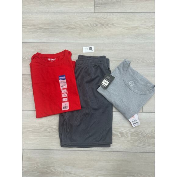 Boys Activewear Gildan Tee, Hanes Tank & Athletic Works shorts NWT - Picture 1 of 7